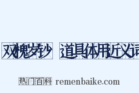 双槐岁钞·道具体用近义词是什么意思的图片